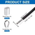 thumbnail image 2 of Uxcell 49FT Stainless Steel Cable Railing Kit, 1/8" Vinyl Coated 7x7 Strand Wire Rope with Loop Sleeves and Thimbles Black, 2 of 7