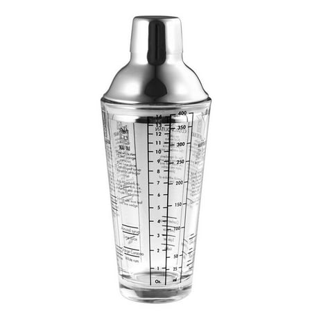 

400M Cocktail Shaker Scale Glass Champagne Wine Drink Mixer Shaker Bottle Fruit Juice Snowgram Cup Bar Bartender Tool