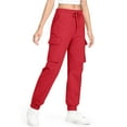 thumbnail image 4 of CheerKidz Boys Girls Solid Color Pull On Jogger Pants for School Uniform Casual Wear Comfortable Kids Cargo Pants with Pockets for Daily Travel Home Holiday(Red#2,8-9 Years), 4 of 4