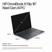 HP OmniBook X Flip (Next Gen Envy x360) 2-in-1 Touchscreen AI Copilot+ PC Laptop, 16 2K, Intel Core Ultra 7 256V, 16GB RAM, 1TB SSD, Arc 140v GPU Graphics, Backlit Keyboard, Win 11
