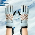 thumbnail image 2 of Winter Gloves Women Thermal Winter Fashion Must Haves Fleece Lined Touch Screen Light Blue Gloves, 2 of 4