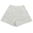 thumbnail image 6 of ZQUUVOU Women's Casual Shorts High-Waiste Button Shorts(White,L), 6 of 7