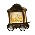 thumbnail image 3 of Bola de nieve navideña con música, decoración navideña brillante, caja de música navideña para Ciervo tirando de un carro, 3 of 9