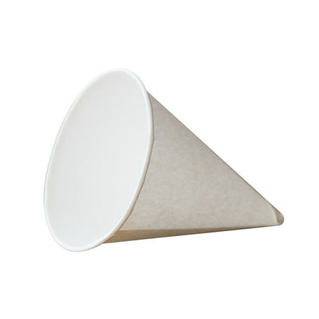 

250pcs White Cone Shaped Paper Cup Disposable Paper Drink Cup Point Bottom Ice Cream Holder