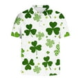 thumbnail image 4 of Jjayotai Men's Holiday Golf Shirt, Funny Short Sleeve Bowling Shirt, Novelty Shamrock Printed Tee Tops, Mens St. Patrick's Day Polo Shirts Green XXXL, 4 of 5