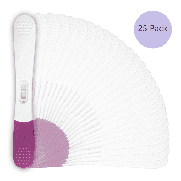 Wondfo - 25 Pack Pregnancy Midstream Test, High Sensitive 25 mIU/mL Individually Wrapped Pregnancy Midstream Test, W1-M4
