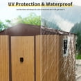 thumbnail image 3 of Jopath 8ftx4ft Outdoor Metal Storage Shed with Window and Metal Foundation for Backyard, Patio, Lawn (Coffee), 3 of 8
