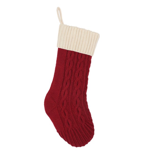 XWSHYW Decoraciones Navideñas Medias Navideñas Tejidas Medias Navideñas de Lana Gruesa con Colores a Juego Medias Navideñas Decorativas
