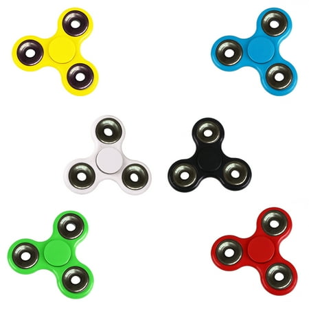 Widgets Toy Tri Triangle Fidget Hand Finger Spin Spinner Widget Focus Toy EDC Pocket Desktoy Plastic Gift for ADHD ADD Children Adults Relieve Stress Anxiety Boredom Killing Time ()