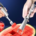 2 In 1 Watermelon Slicer Fork Multipurpose Food Grade 304 Stainless