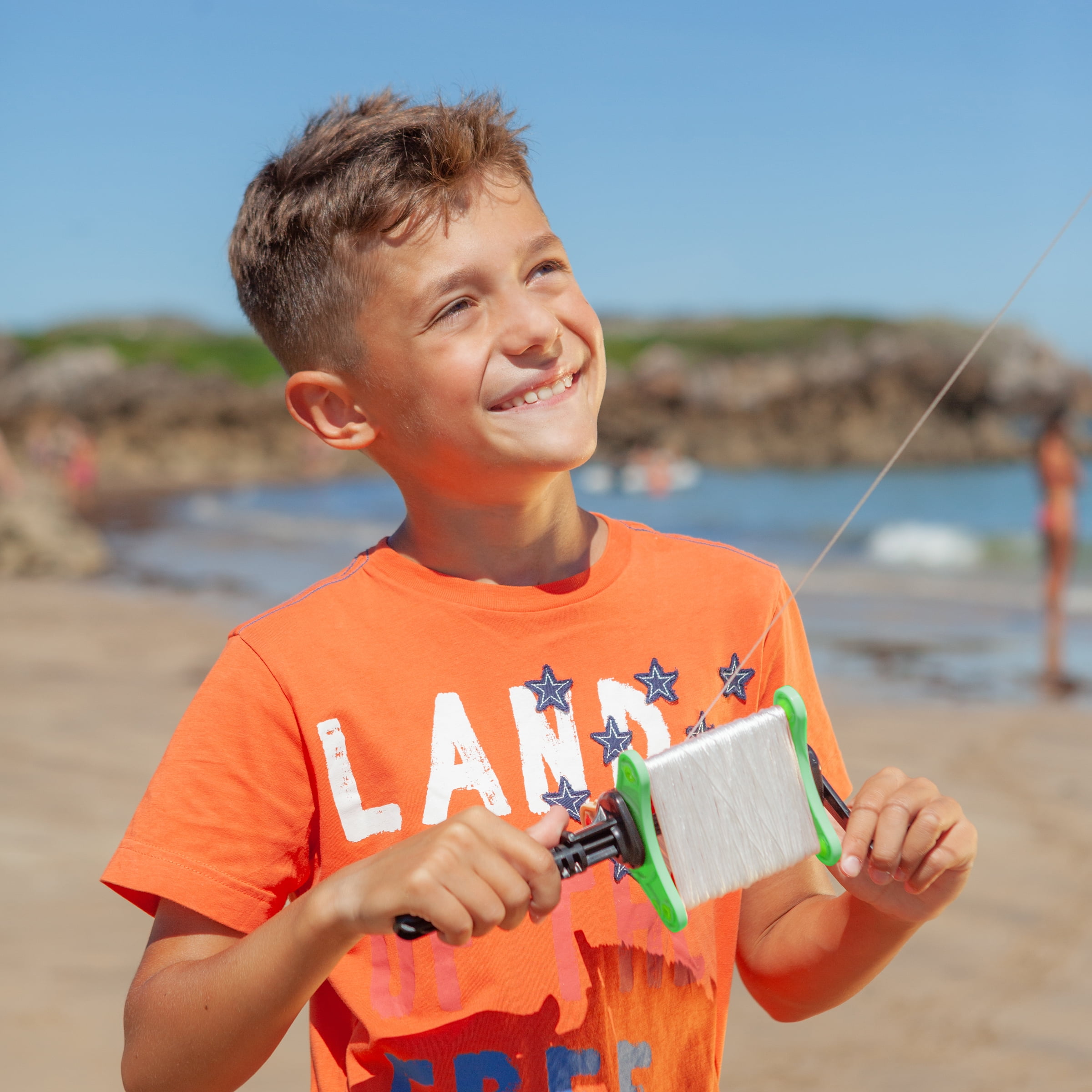 EOLO Kites Ready2Fly Green Triangular Kite Handle with Brake System and 200 ft of Premium Line, Ages 4+ Years