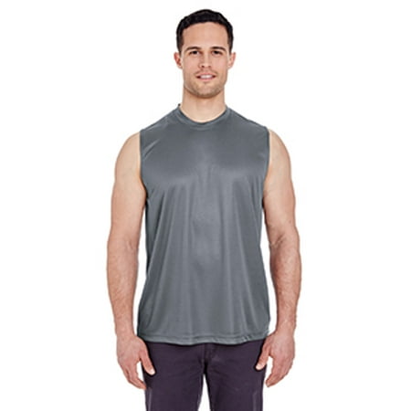 Coolest Cool Sleeveless - UltraClub Adult Cool & Dry Sport Performance Interlock Sleeveless T-Shirt