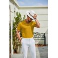 thumbnail image 3 of COOFANDY Mens Casual Slim Fit Dress Polo Shirts Short Sleeve Textured Polo T-Shirts Fashion Vintage Golf Shirts, 3 of 10