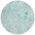 thumbnail image 2 of Addison Rugs Chantille Indoor/Outdoor Transitional Floral Aqua Washable Round Rug, 8' x 8', 2 of 6
