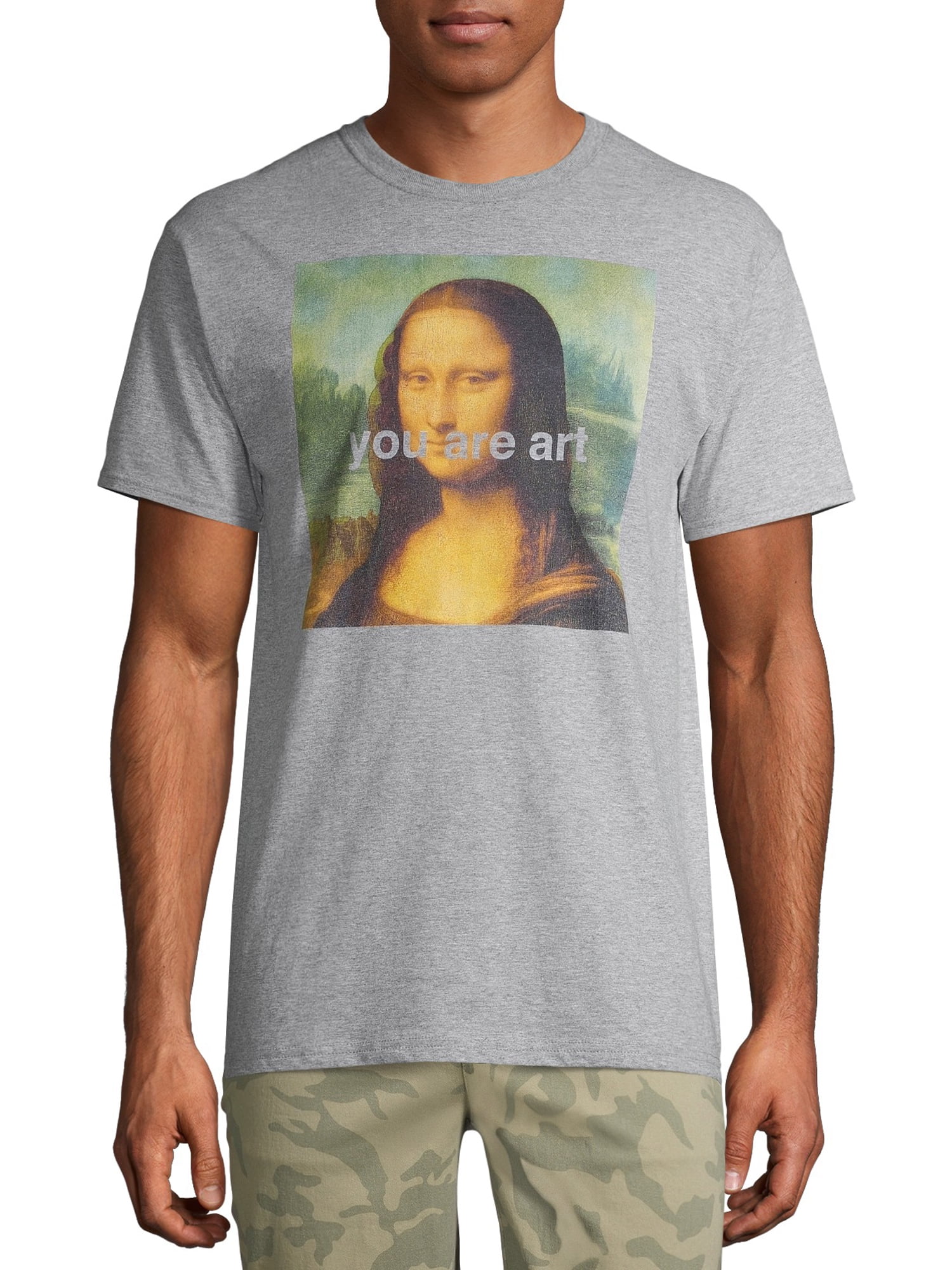 Humor - Mona Lisa You Are Art Men's and Big Men's Graphic T-shirt ...