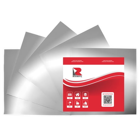 ORACAL Craft Film Vinyl 351 Adhesive DIY Wrap 5 Sheets Chrome 001 - 12 x 12"