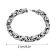 thumbnail image 3 of Pulsera de plata Europea y de titanio de acero Imperiales Cadena dominante de la cadena de quillas de los hombres de vuelta de la cadena Personalidad, 3 of 5