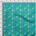 thumbnail image 3 of oneOone Silk Tabby Turquoise Green Fabric Clothes|Footprint & Baby Feeder Kids Sewing Fabric By The Yard Printed Diy Clothing Sewing Supplies 42 Inch Wide, 3 of 4