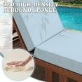 thumbnail image 5 of Kimunuk Outdoor Chaise Lounge Cushions, 72" x 21" x 4" Waterproof Pool Beach Recliner Replacement Cushions with Ties, Light Blue, 5 of 7