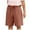 Brick Red, variant on Sopiago Bermuda ShortsGirls Knee Length Shorts Straight Leg Long Shorts Loose Casual Solid Drawstring Elastic Waist Short Pants (Beige,6-7 Years)