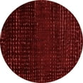 thumbnail image 1 of Ahgly Company Machine Washable Indoor Round Abstract Red Modern Area Rugs, 6' Round, 1 of 4