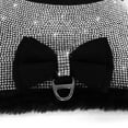 thumbnail image 3 of Didog Bling Diamante Rhinestones Puppy Harness for Small Dogs Warm Suede Fleece Lined Vest for Pet Cat with Cute Bowtie, 3 of 13