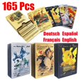 thumbnail image 2 of 165Pcs Gold Foil Card VSTAR VMAX EX GX Cards English French German Spanish Charizard Pikachu Arceus Silver Cards, 2 of 5