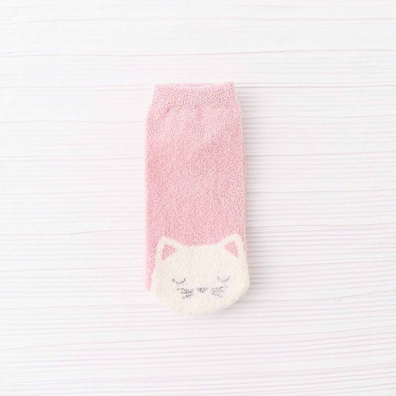 Dyfzdhu Women Winter Super Soft Warm Cozy Fuzzy -Lined Floor Short Socks