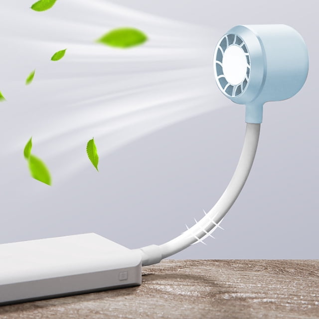 YIMWNYI USB Fan with Night Light, Portable Mini Fan, Adjustable Angle, Strong Wind, Perfect for Camping, Travel, Office Use, Quiet Operation, Dual Function Fan Lamp
