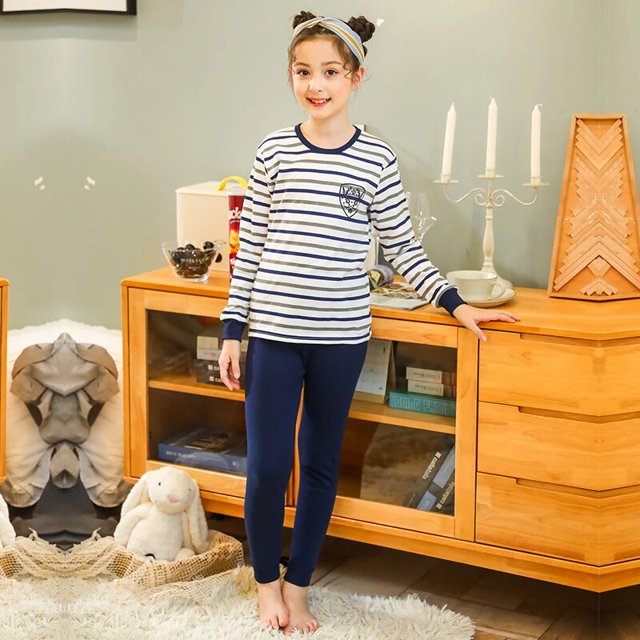 Conjuntos de pijamas para niñas, ropa de dormir para niños, pijamas de manga larga para el hogar, pijamas de Navidad