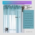thumbnail image 3 of Purple Blue Ombre Sheer Curtains for Kids playroom 2 Panels Rod Pocket Bedroom Window Semi Voile Drapes Faux Linen Décor Girls Livingroom Room Decoration Party 84 Inch Long, 3 of 3