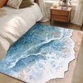 thumbnail image 4 of 4'x6' Area Rugs, Aqua Coastal Indoor Outdoor Area Rug for Living Room Bedroom, Summer Beach Seaside Nautical Washable Bathroom Rugs Kitchen Floor Carpet Mats Home Decor Aesthetic, 4 of 8