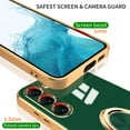 thumbnail image 3 of Compatible for Samsung Galaxy S23 Case with Ring Holder Kickstand [with Magnetic] Soft TPU Shockproof Electroplated Protective Phone Case for Galaxy S23 5G Green, 3 of 12