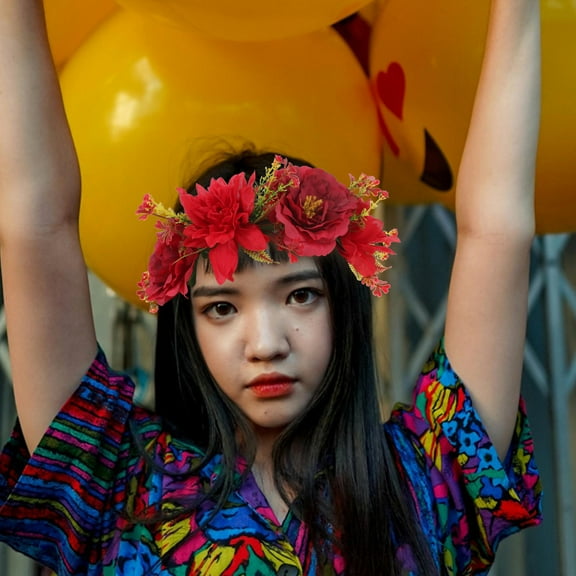 PAMINGONO 1Set Rustic Flower Hippie Headband For Women Bridal Hair Accessories