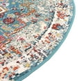 thumbnail image 4 of Unique Loom Charm Collection Area Rug - Unicorn (4' 1" Round Turquoise/Black), 4 of 7