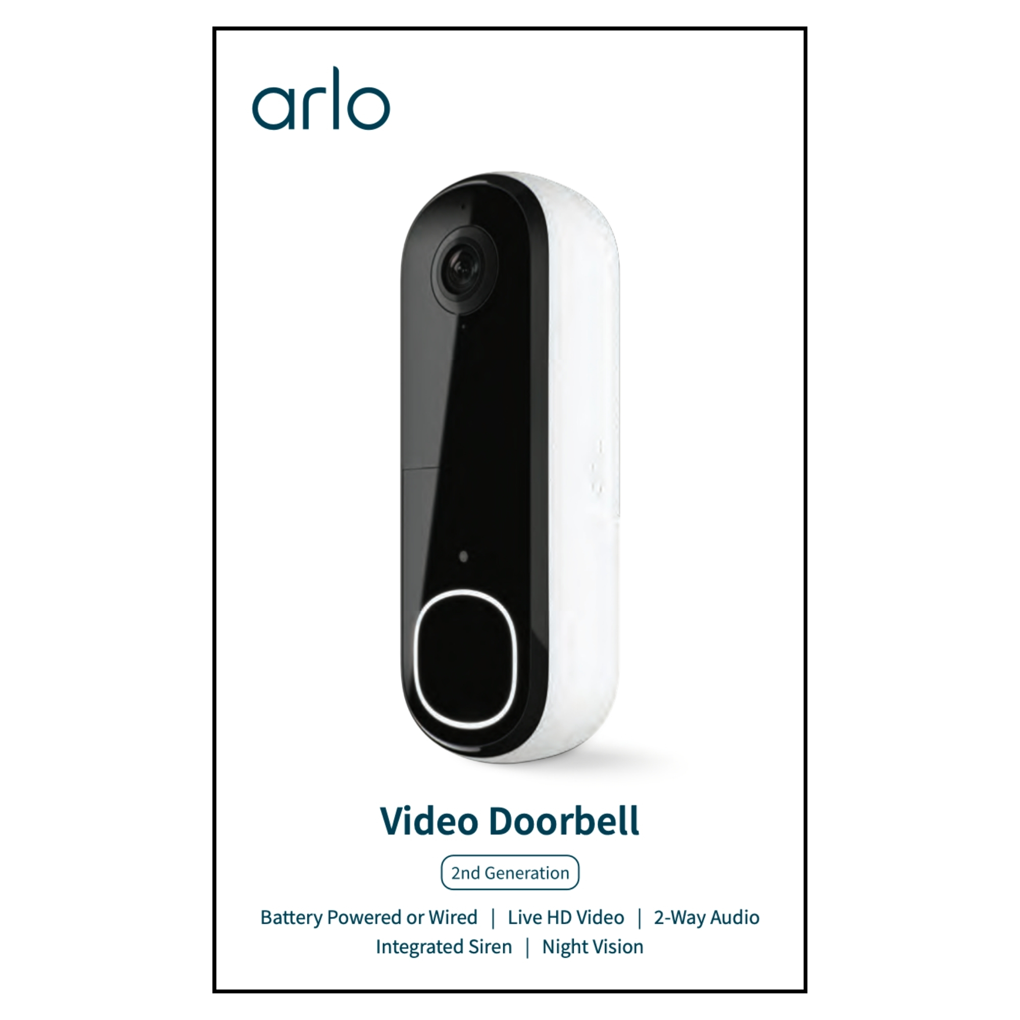 Arlo Video Doorbell HD (2nd Gen) – 1080p Battery/Wired photo 7