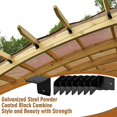 thumbnail image 3 of Paquete de 12 clips negros para vigas de pérgola A, 3 of 5