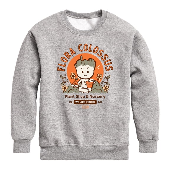 Guardians Of The Galaxy - Flora Colossus Groot - Youth Boys Crew Fleece Sweatshirt