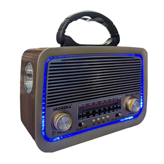 Bocina Radio FM - AM Moreka 225, Bluetooth, TF Card, Lampara, USB