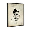 thumbnail image 3 of Stupell Industries Vintage Mouse Character Patent Graphic Art Jet Black Floating Framed Canvas Print Wall Art, Design by Karl Hronek, 3 of 9