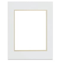 Blick Double Mat - Manor White/Ecru, 11" x 14" (7-1/2" x 9-1/2" Opening)