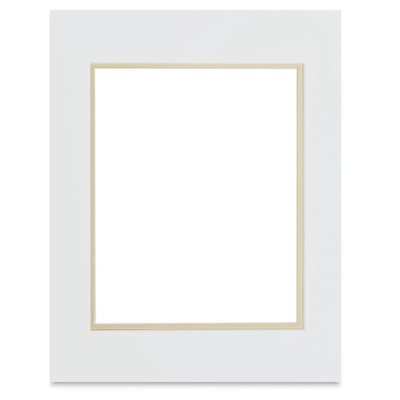 Blick Double Mat - Manor White/Ecru, 11" x 14" (7-1/2" x 9-1/2" Opening)