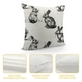 thumbnail image 4 of Qinduosi AnyDesign Easter Pillow Covers Bunny Throw Pillow Case  Inch Beige Rabbit Holiday Decorative Cushion Case for Home Office Room Couch Sofa,  Packs, 4 of 5