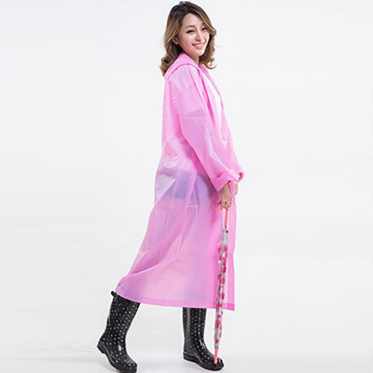 Pink see through raincoat cheap