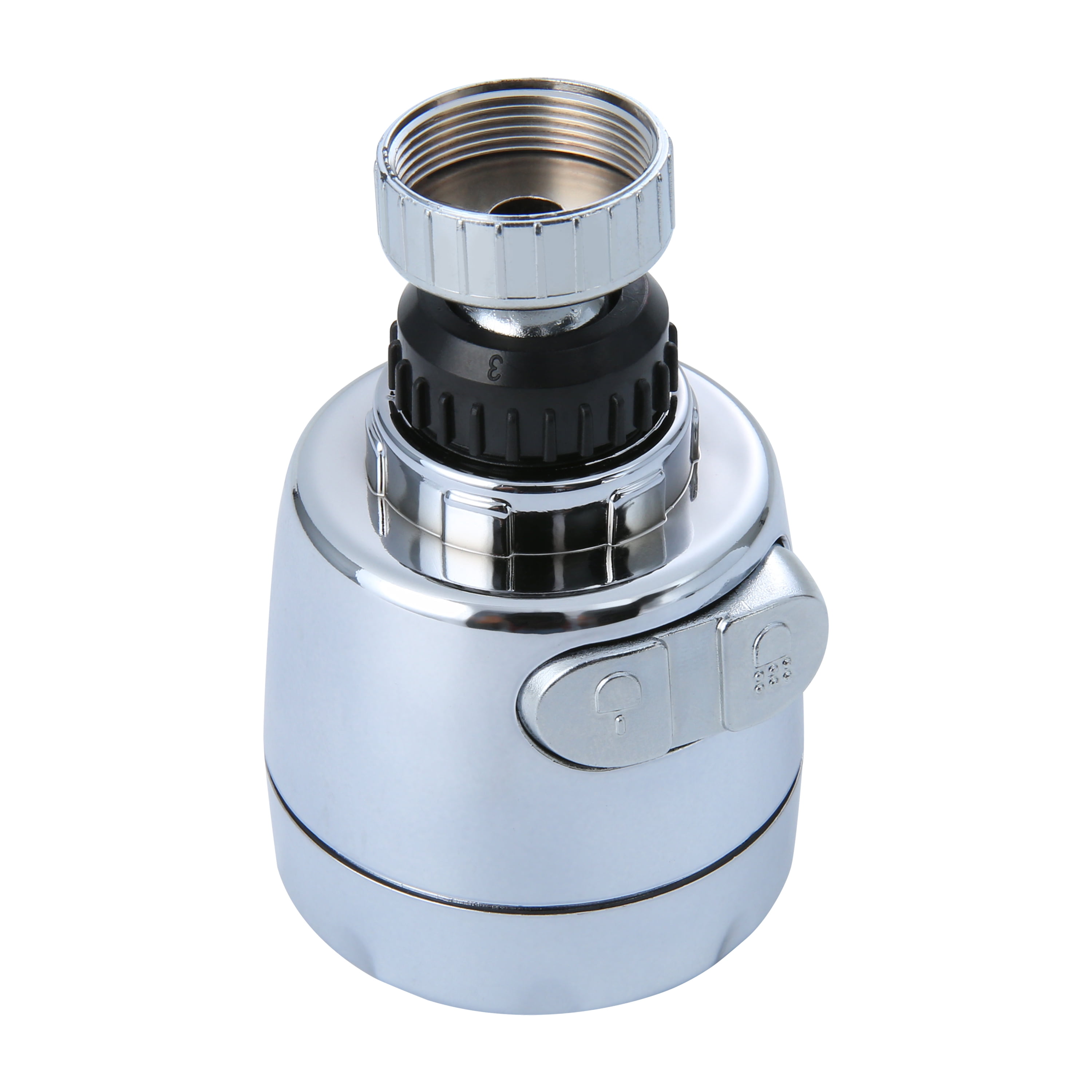 Mainstays 360° Rotating Dual Thread Faucet Aerator with Two-Mode Sprayer in Chrome