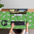 thumbnail image 4 of Long Mouse Pads for Desk,Green Dinosaur Silhouette Pattern Desk Mats on Top Of Desks, Desk Mouse Pad Extra Large with 3mm Non-Slip Base and Stitched Edge for Gaming,Office,Work,Home 47.3"x23.6", 4 of 6