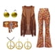 thumbnail image 1 of Conjunto de disfraz Hippie Fernando Disfraces Hippies Chaleco ligero Con borlas Pantalones Diadema, 1 of 8