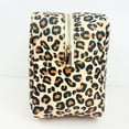 thumbnail image 4 of Leopard Print Cosmetic Bag Printed Bow Toiletry Pouch Waterproof Women Storage Nylon Outdoor Travel Makeup Organizer Party Gift (XL), 4 of 7