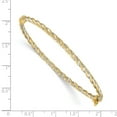 thumbnail image 3 of 14k Two-tone Bracelet Bangle Women's 3 mm 7 in Polished Hinged, 3 of 4