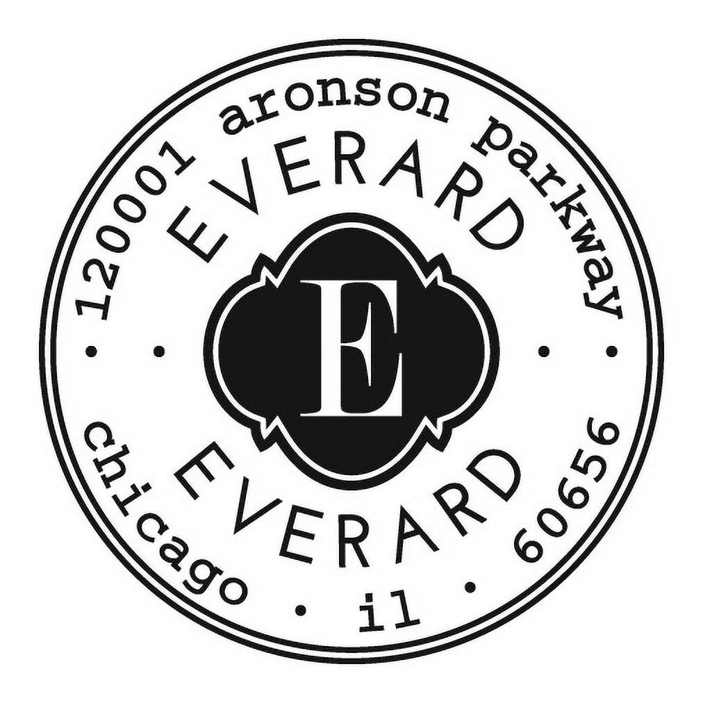 Personalized Round Self-Inking Rubber Stamp - The Everard